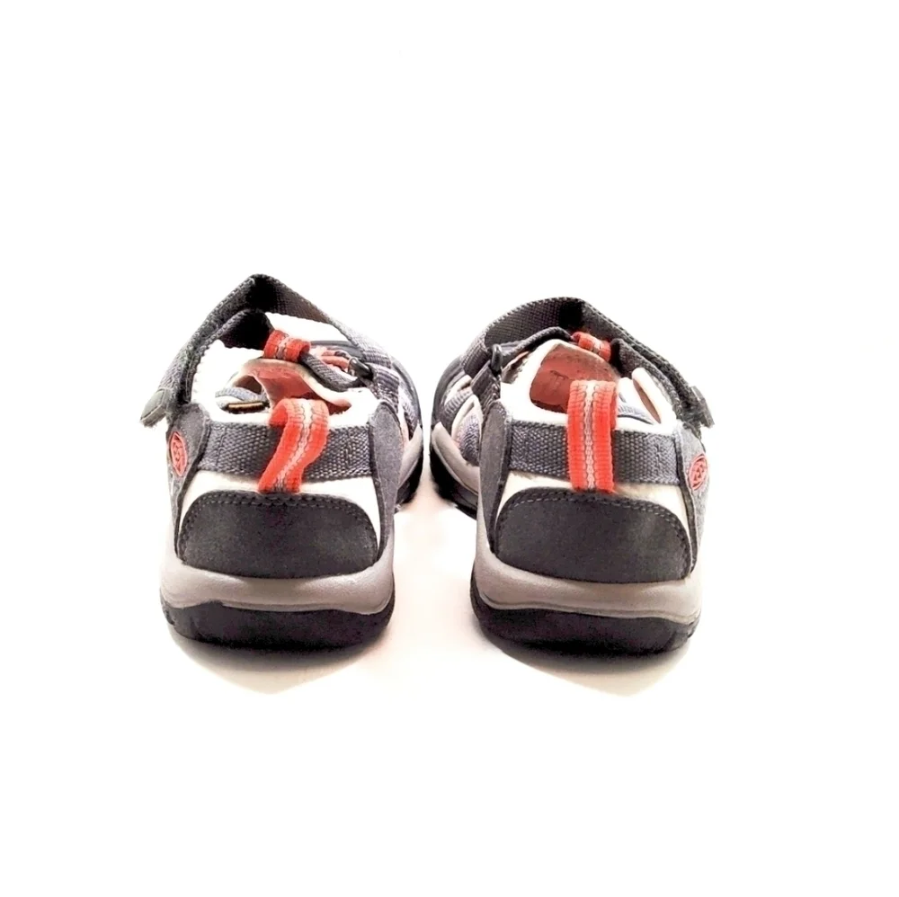 KEEN Big Kids Youth Waterproof Hiking Sandals Size 2 | Red Gray | Washable Outdo